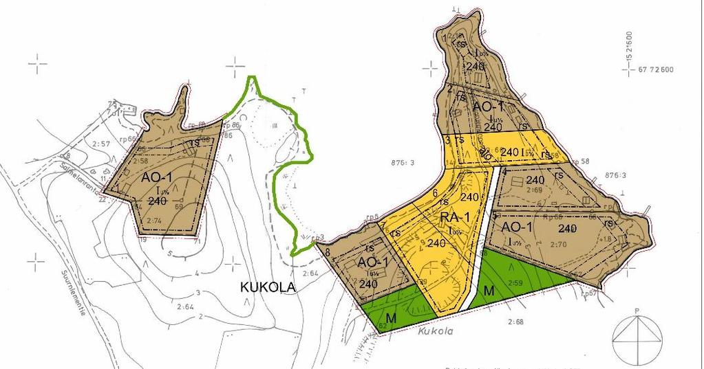 kolme RA-alueen rakennuspaikkaa loma-asunnoille. Väestömäärän kehitysarvio on noin 20-25 uutta asukasta. Isoverkkoniemennokan alueelle osoitetaan viisi vakituista tonttia eli 63 % korttelin tonteista.