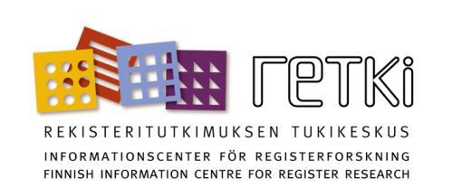 Rekisteritutkimuksen tukikeskus Informationscenter för registerforskning