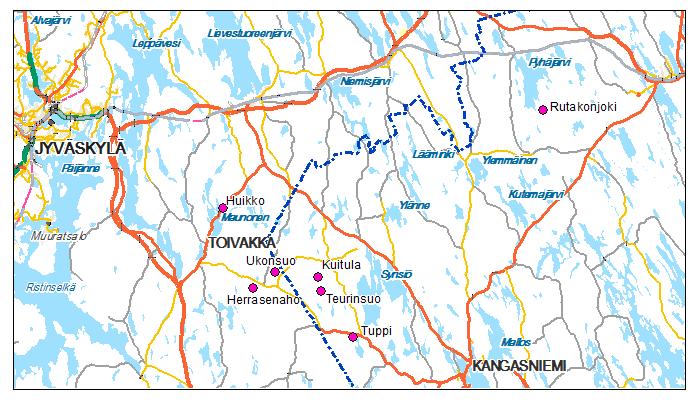 GEOLOGIAN TUTKIMUSKESKUS 2 Kohde Tunnus Pituus Maakairaus Suunta Kaade E-koord N-koord Korkeus Tuppi N4332013R1 51.50 13.90 290 45 469223 6877215 121 Tuppi N4332013R2 149.50 12.