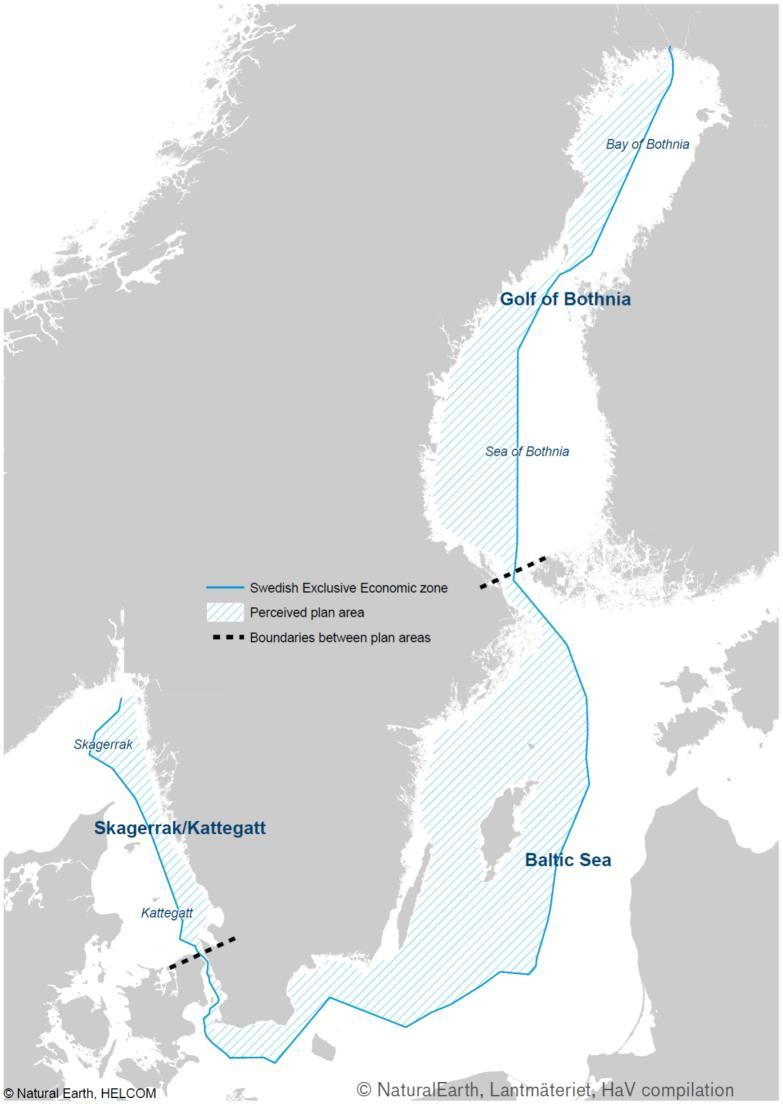 MSP, Ruotsi Kolme alueellista suunnitelmaa: Perämeri (Gulf of Bothnia), Itämeri (Baltic Sea) ja