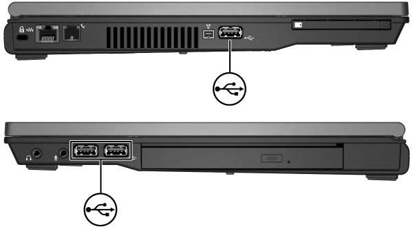 1 USB-laitteen käyttäminen USB (Universal Serial Bus) on laitteistoliittymä, jonka avulla voit liittää tietokoneeseen tai valinnaiseen telakointiasemaan lisävarusteena saatavan ulkoisen laitteen,