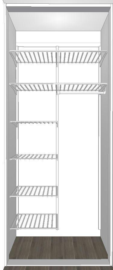 Tankokaappi, sisältäen lankahyllyt Ulosvedettävä siivousmekanismi Pyykkikorit, koko: 450x285mm Väri: valkoinen Asunnoittain eroja.