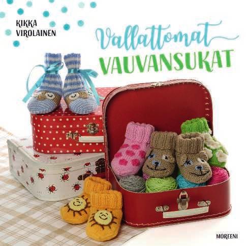 Merja Ojanperä Näyttävimmät villasukat Värejä, kuvioita ja kontrastia Romanttisen kauniista villasukistaan tunnetun Merja Ojanperän toisen neulekirjan mallit ovat väreiltään aikaisempaa rohkeampia ja