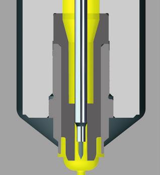 -NV 230V Neulasulkujärjestelmien periaatteellinen rakenne Schematic design of the valve gate systems NVI Kaikki EWIKONin neulasulkujärjestelmät perustuvat EWIKONin ulkoa lämmitettävän