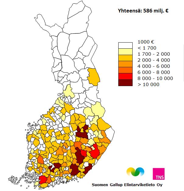 Metsä Maatilojen tulovirrat