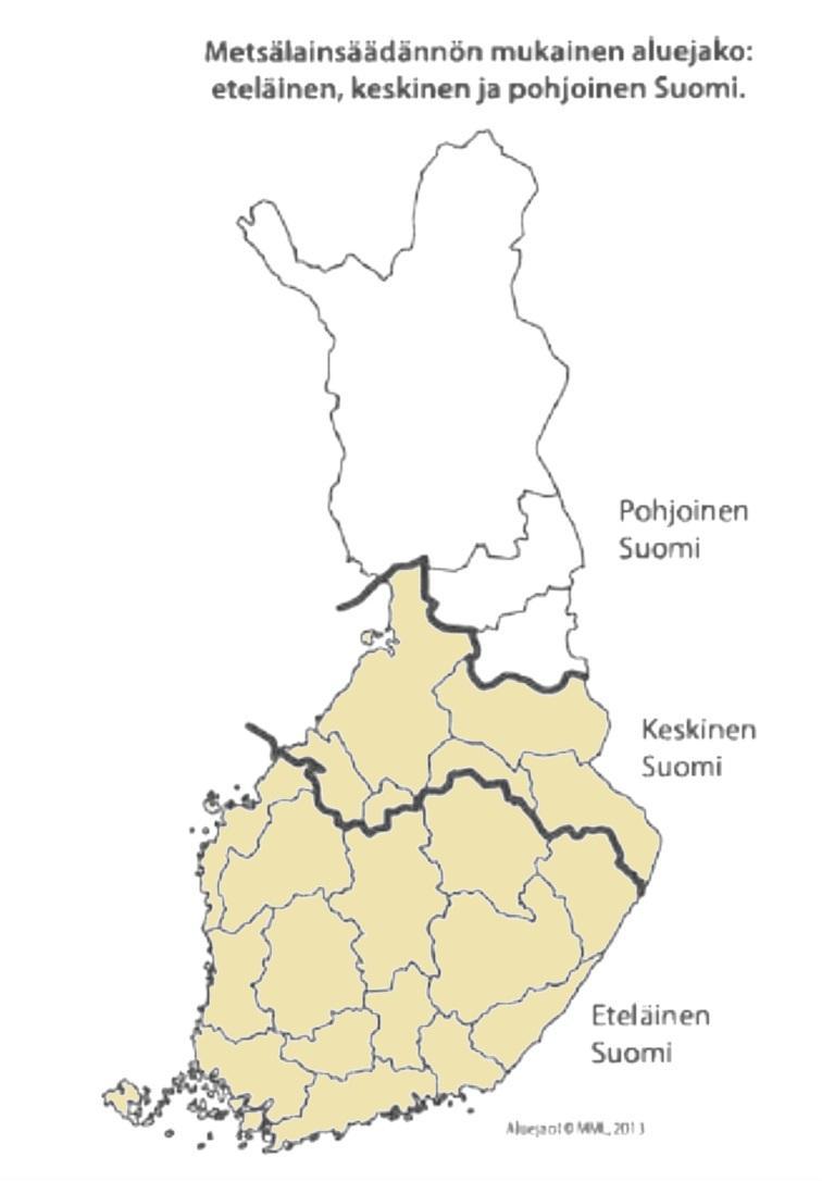 Juurikäävän levinneisyyden riskialueet Hyvän metsänhoidon suositukset Kuusenjuurikääpää suositellaan torjuttavaksi kuusen koko esiintymisalueella sekä kivennäisettä turvemailla.