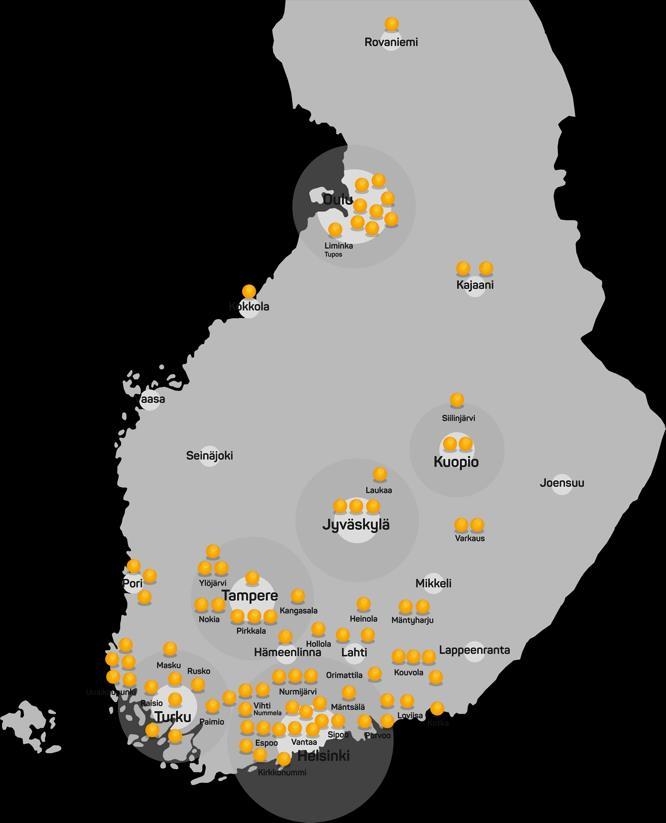 Kunnille ja kaupungeille Hoiva-alan yrityksille 7,4 M (3,8 M ) liikevaihto 2016 (2015) 154,8 M (90,4 M ) omistuksessa arvoiset kiinteistöt