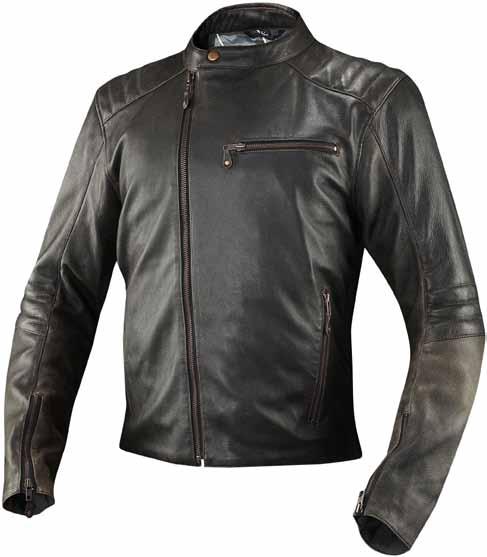 YC1 LEATHER JACKET Aitoa custom tyyliä miehille turvallisuutta unohtamatta Vahvaa kuluneen näköiseksi käsiteltyä lehmän nahkaa CE-hyväksytyt suojat selässä, olka- ja