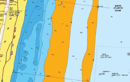 SC-tiheys Ohjaa SonarChartin ja SonarChart Liven käyrien tiheyttä. Kalastusalue Valitse syvyysalue, jonka sisällä Navionics täyttyy eri värillä.