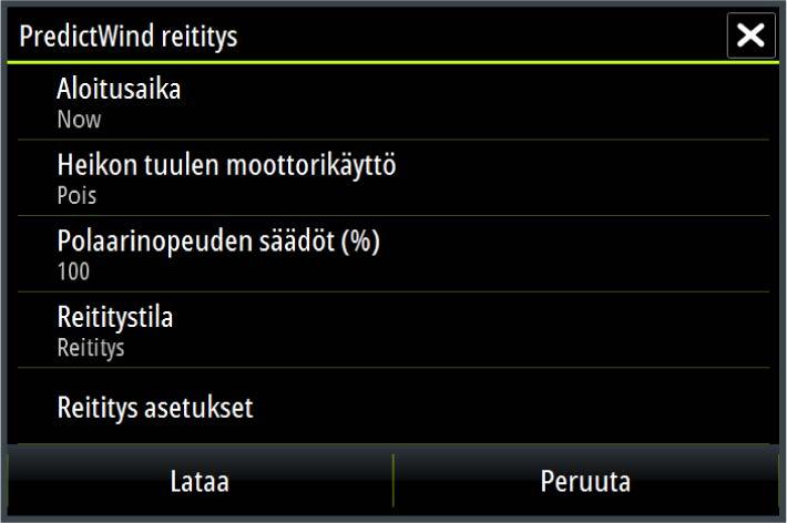 a. Vaihtoehtoiset menettelytavat: Valitse Etsi-valikkokohdasta Reittipisteet ja valitse sitten haluamasi kohde reittipisteiden luettelosta.