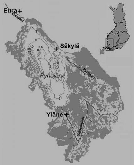 2 esittää Yläneenjoen ja Pyhäjoen ulkoisen kuormituksen kehityksen vastaavalta ajalta.