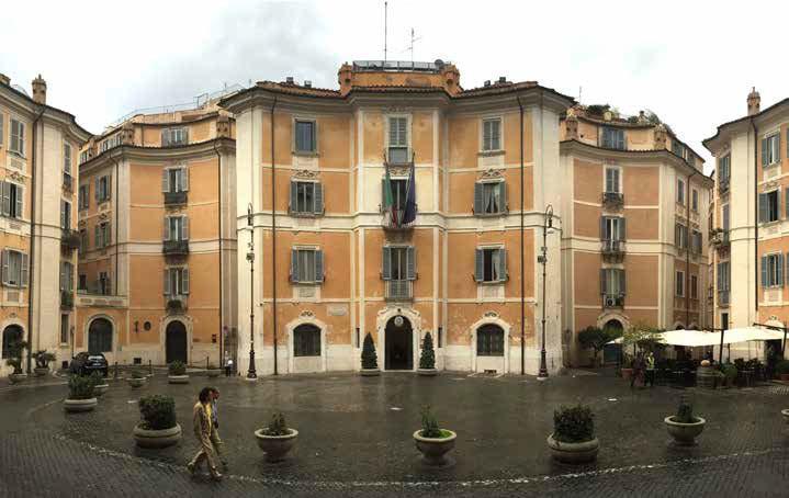 Synteesi Piazza Sant Ignazio, näkymä kirkon
