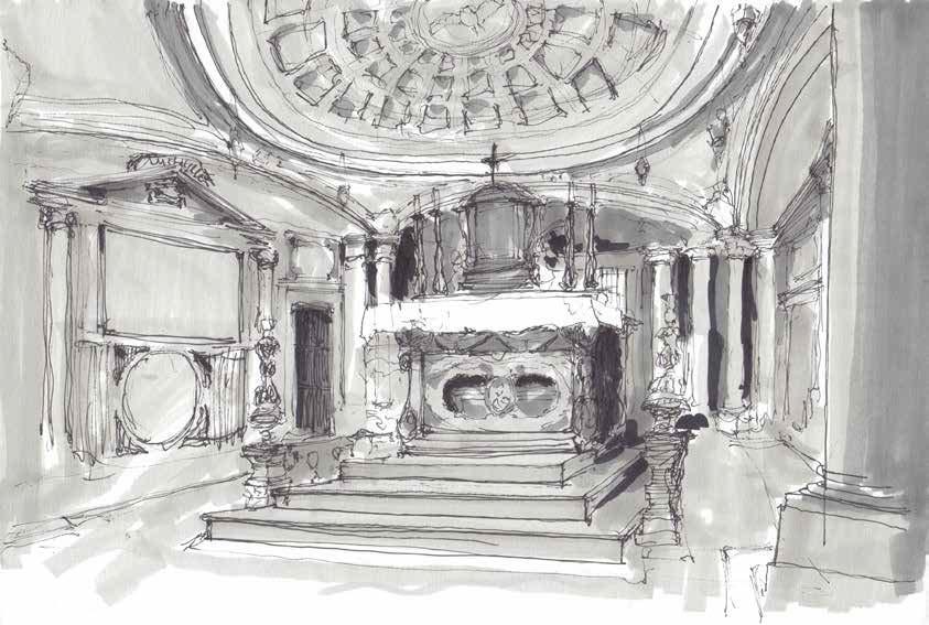 Kolme roomalaista mestaria Santi Luca e Martina, 17.7.2016 Forum Romanumin kyljessä sijaitseva kirkko on erinomainen Pietro da Cortonan taidonnäyte.