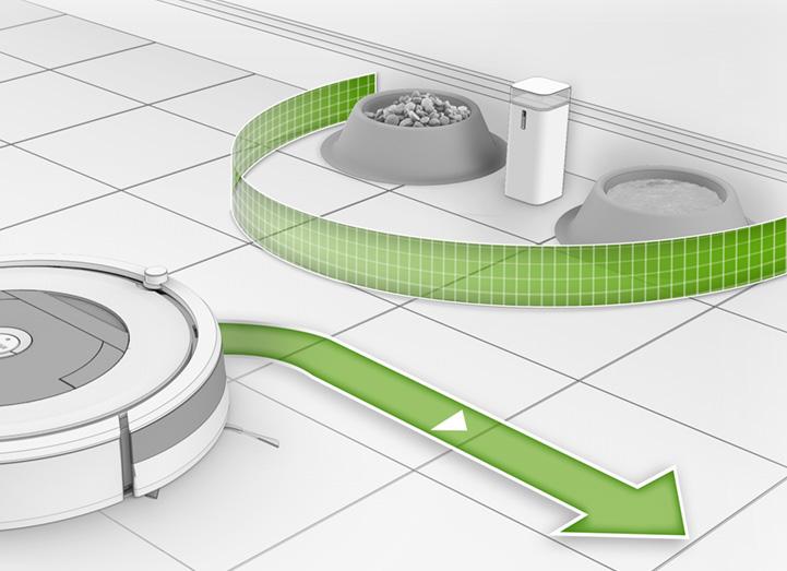 Akku ja lataaminen Lataa Roomba Home Base -asemassa. Merkkivalot sammuvat 60 sekunnin kuluttua energian säästämiseksi, kun Roomba latautuu.