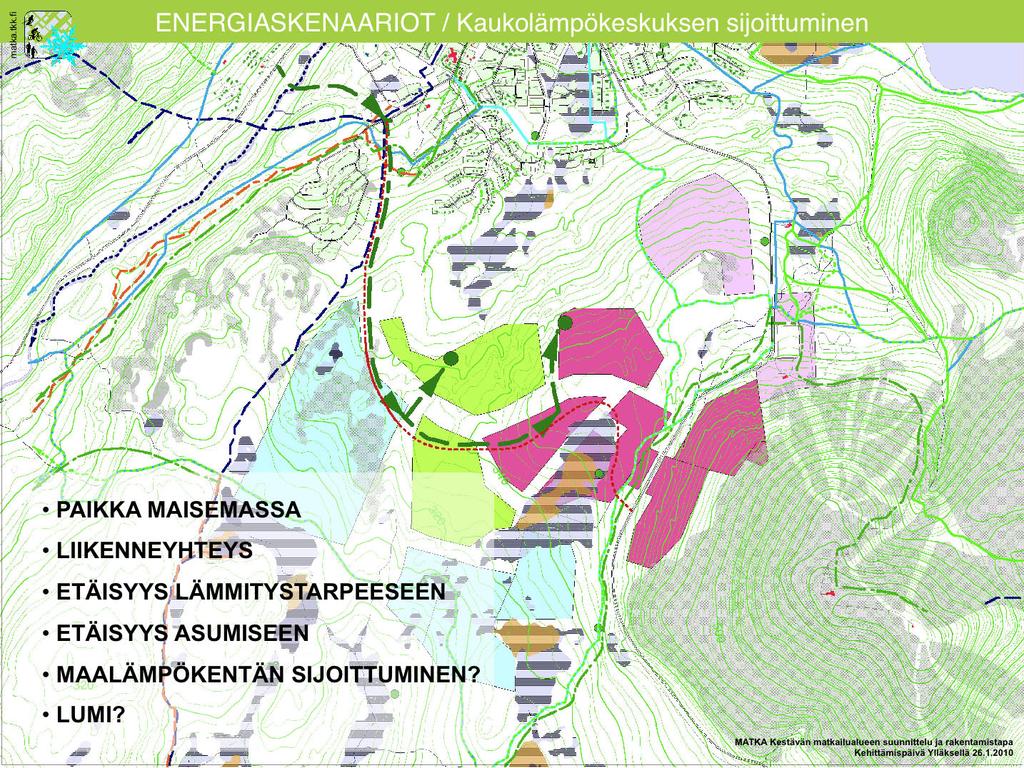 Kaukolämpökeskuksen sijoittamisen avainkysymyksiä ovat mm.