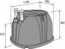 Paketti sisätää suoattimen osat, Leca-sorasäkin, 6 säkkiä (60 kg) suoatinturvetta ja asennusohjeen tuotteen sisään pakattuna.