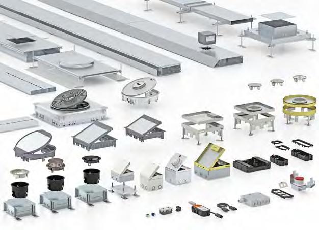 178 14 UFS Lattiarasiat metallista ja muovista Lattia-asennusjärjestelmät Lattia-asennusjärjestelmät soveltuvat hyvin kaikenlaiseen rakentamiseen, missä johtotiet halutaan toteuttaa alajakeluna.