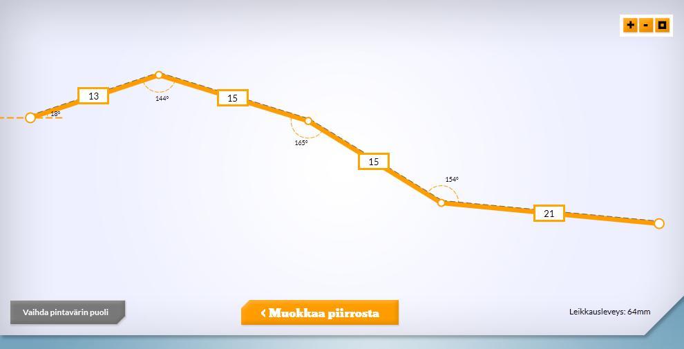 40 KUVIO 20. Mitoitus osuus Kuviossa 20 nähdään paljon uusia asioita ja painikkeita.