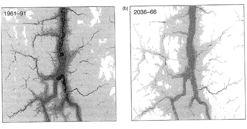 16 km * 16 km area; 25 m pixel size Dark shading = Epirrita eggs will be killed by low MWTs