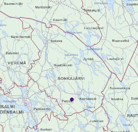 Sijainti Kaksiosainen kohde sijaitsee noin 13 km kaakkoon Sonkajärven keskustasta.