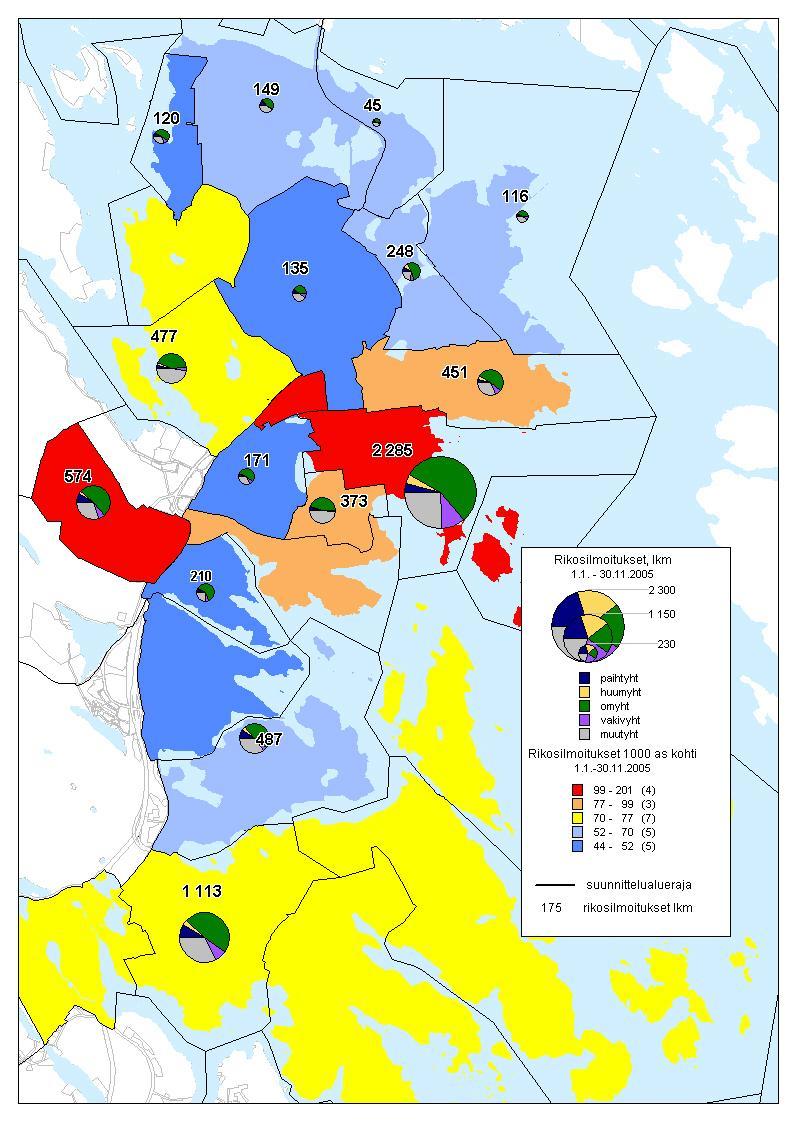 28 ALUE Rikokset/ 1000 as Keskusta Rönö 200,8 Neulamäki 99,3 Haapaniemi 92,6 Männistö Itkonniemi Linnanpelto 84,1 Puijonlaakso Rypysuo 77,0 Petonen Saaristokaupunki 73,0 Päiväranta 59,1 Kelloniemi