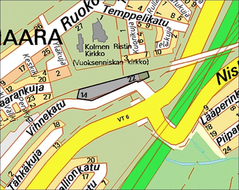 KAUPUNKIKEHITYS JA TEKNISET PALVELUT ASEMAKAAVAN MUUTOKSEN SELOSTUS, joka koskee 25.