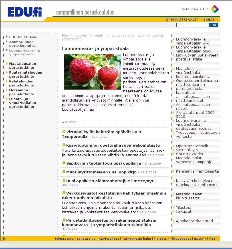 Edu.fi alan omat sivustot Linkit Uutiskirje Koulutustoimikunta Tilastoja