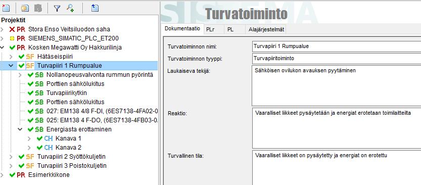 Rumpua pyörittävät oikosulkumoottorit erotetaan energiasta avaamalla kontaktorit. Rummun pyörimistä valvotaan nollanopeusreleellä.