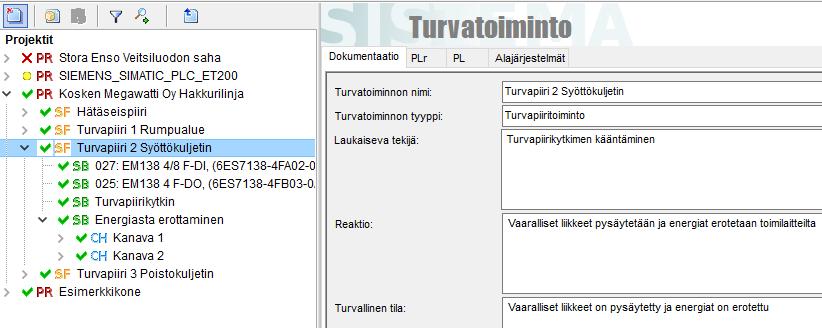 38 Syöttökuljettimen turvatoiminnon laukaisee turvapiirikytkimen avaaminen.