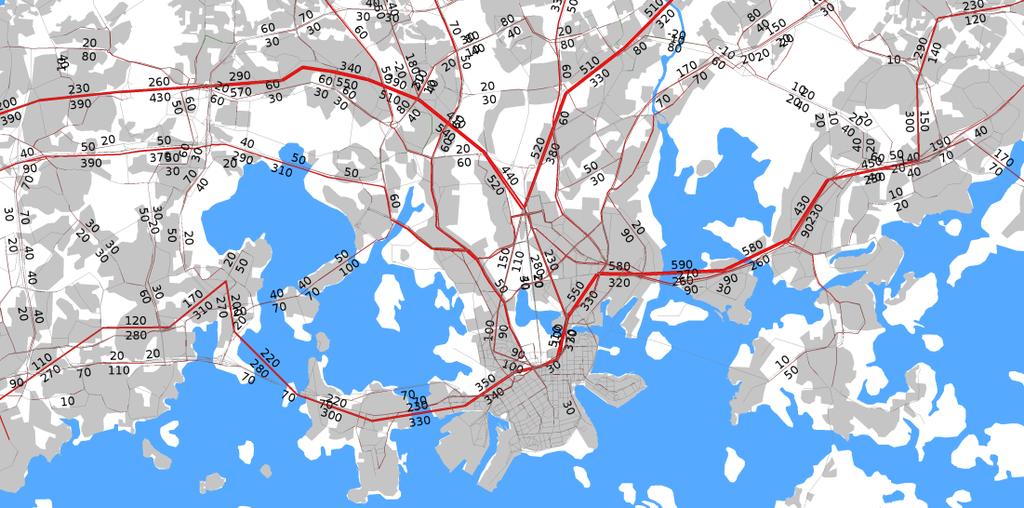 Herkkyystarkastelun mukaisessa tilanteessa yhdistyy siis ruuhkamaksu ja henkilöautotiheyden kasvun pysähtyminen vuoden 2008 tasolle.