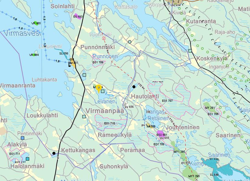 23.6.2015 9 (23) 1.5. Pohjavesialueen maankäyttö 1.5.1. Kaavatilanne ja kunnallisten määräysten maankäyttörajoitukset Maakuntakaava Mäkrämäen pohjavesialueella on voimassa ympäristöministeriön 3.7.