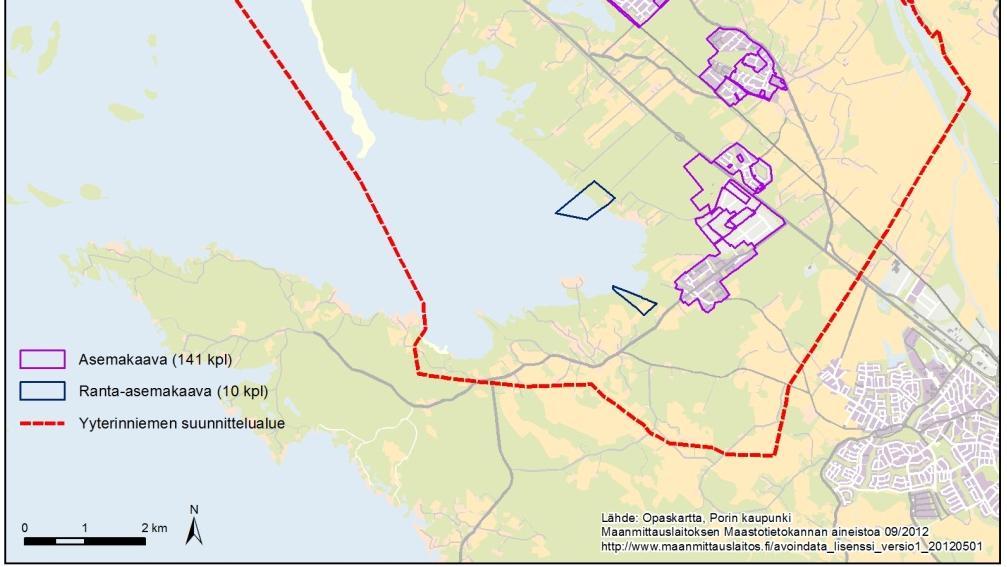 Asemakaava Suunnittelualueen kaupunginosissa on voimassa eri-ikäisiä