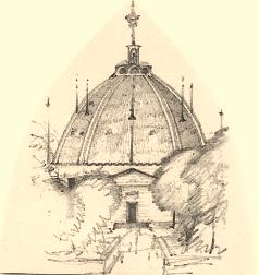 rakennettuun kirkkoon erillisen kellotapulin vuonna 1921. C. L. Engelin (1778-1840) empiretyyliin kytkeytyvän kirkon rakennusrungon päälle Aalto on sijoittanut brunelleschimaisen pienoiskupolin.