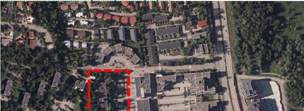 Tontin pysäköinti sijoitetaan osittain rakennuksen 1.