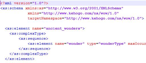 Nimiavaruuden määrittelevä XML-schema tapa2 XML-dokumentissa viitataan validin dokumentin kieliopin ja nimiavaruuden määrittelevään XML-Schemaan (tapa2)