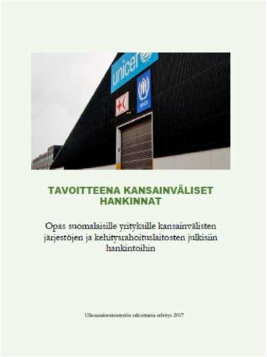 Tavoitteena kansainväliset hankinnat -opas on ladattavissa verkkosivulta: