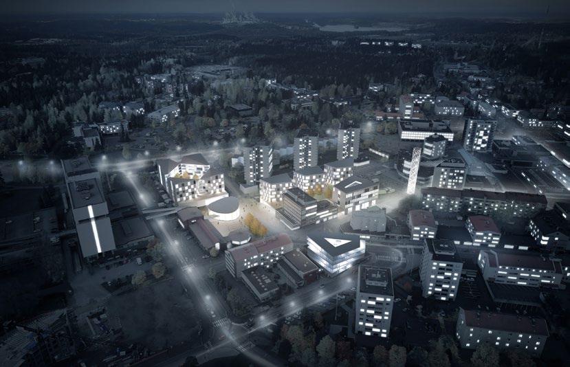 Keskustakorttelit ideakilpailun voittajatyö Dynamo, Arkkitehtuuritoimisto B&M Oy Maankäytön suunnittelun kärkihankkeet vuonna 2016 KESKUSTAN KEHITTÄMINEN Ydinkeskustan osayleiskaava käynnistettiin