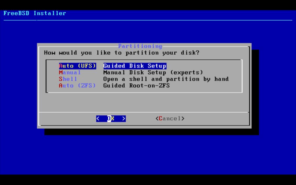 3.2 BSD:n asennus Asennus esimerkissä käytettiin FreeBSD:n versiota 11.