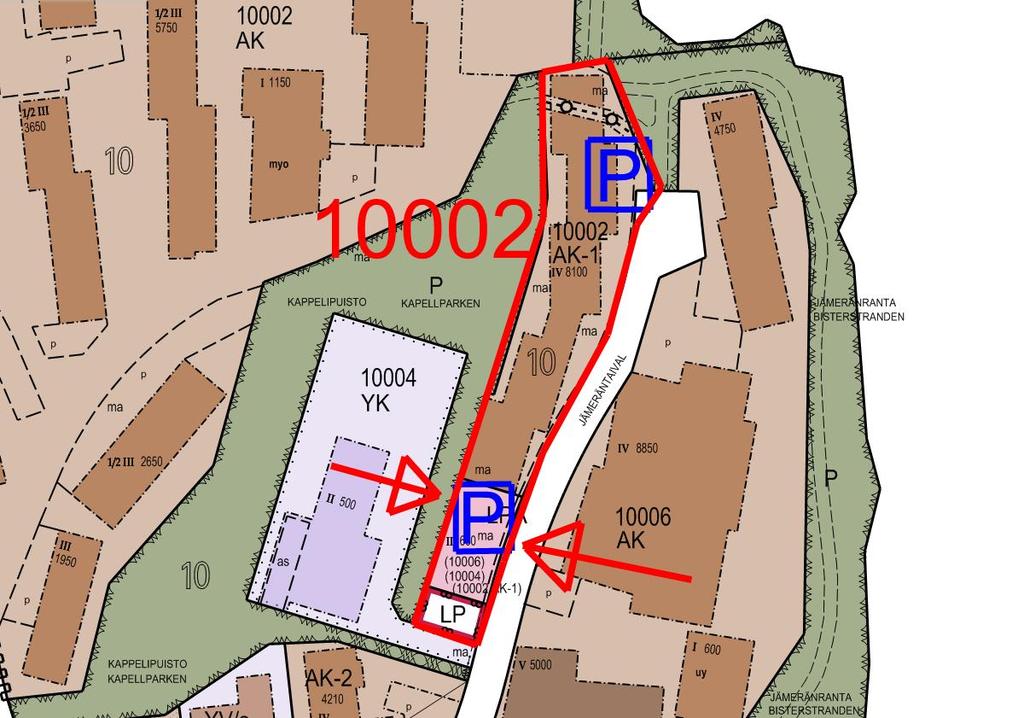 Kortteli 10002, Jämeräntaival Kerrosneliöt: 8081 kem2 Autopaikat: 72