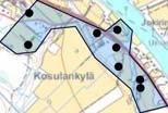 Alueeseen kuuluvat Kangasollin, Ylitalon, Kosulan, Keskikosulan, Yli-Kosusen ja Saarelan maakunnallisesti merkittävät pihapiirit sekä paikallisesti merkittävät Vanha Kosula ja Viskaalin aitat.