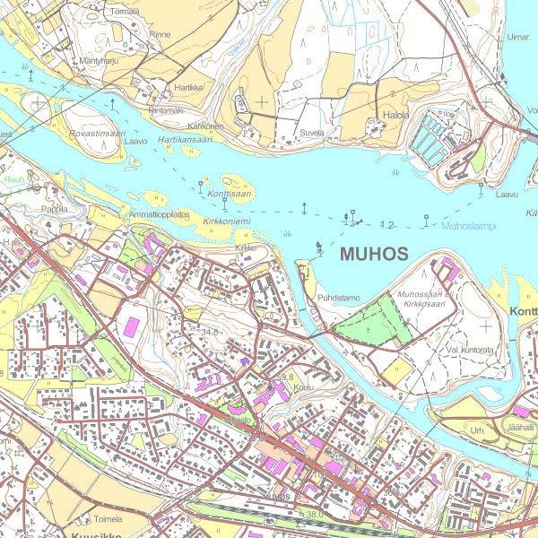 ja koskimatkailuun liittyvä satama-alue. Satama palveli Oulun ja Muhoksen välistä höyryalusliikennettä vuosina 1870-1928 ja toimi koskiveneliikenteen etappina vuoteen 1944 asti.