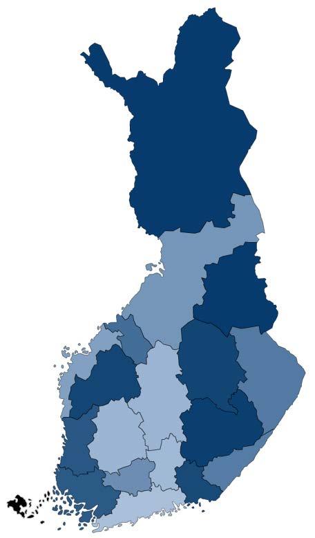 Sopeutustarve maakunnittain veroprosenttia vuonna 2030 tarpeen muutosta ei ole otettu huomioon Veroprosenttia Uusim aa -2,67 Varsinais-Suomi -5,13 Ahvenanmaa 0,00 Satakunta -5,19 Kanta-Häme -4,06