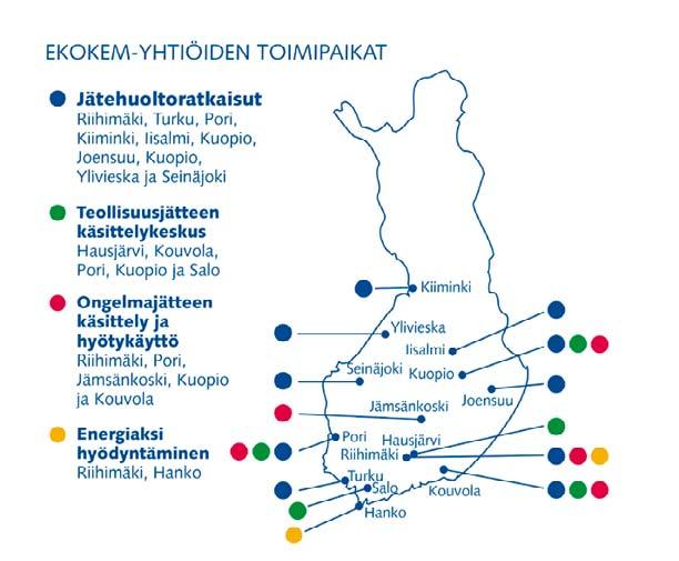 2.2 Ekokem-Palvelu Oy 2.2.1 Toiminta Suomessa Ekokem-Palvelu Oy on ympäristörakentamiseen erikoistunut yritys, joka palvelee asiakkaitaan eri puolilla Suomea.