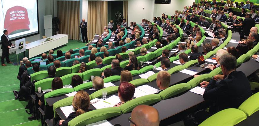 Turku Science Park Oy Vuosikatsaus 2016 9 HealtBIOn 10:s vuosiseminaari täytti jälleen Kokouskeskus Maunon Presidentti-auditorion.