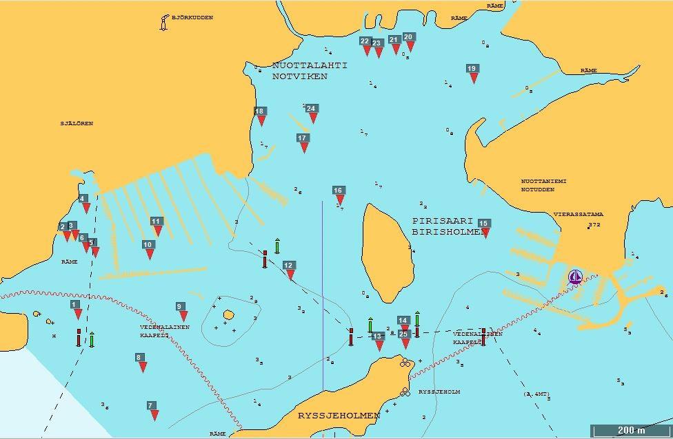 WGS-84. Koordinaattipiste on otettu kohteen keskipisteestä. Koordinaattien tarkkuus on +/- 5 metriä. Kartta 5. Tutkittujen kohteiden sijainti.