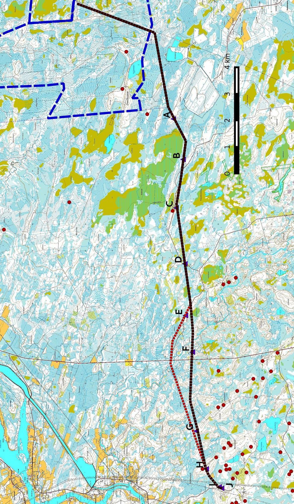 8 3.1. Maastokuvaukset ja valokuvat Kartta 5. Valokuvauspaikat A J. Karttaselitykset ks.