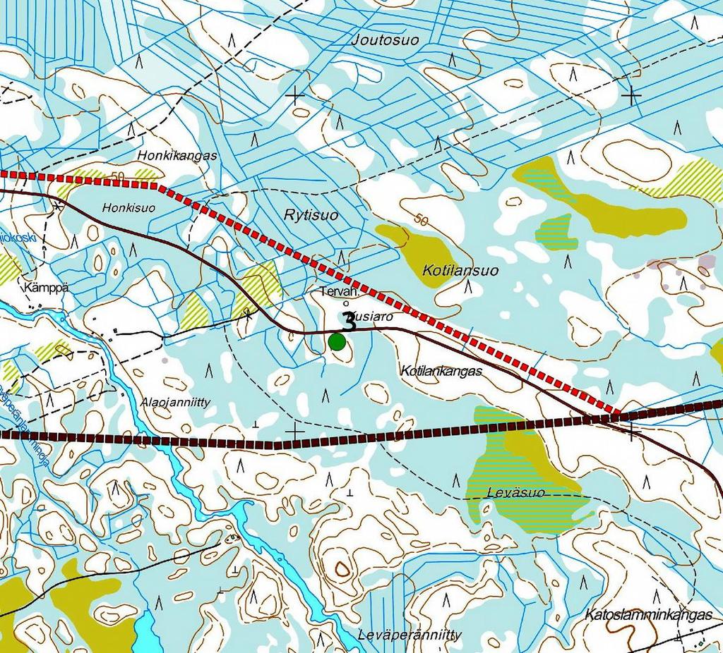 21 Kohde 3. Mk n. 1:10 000, Maanmittauslaitoksen peruskarttarasteri 1: 20 000, 8/2015. 4.