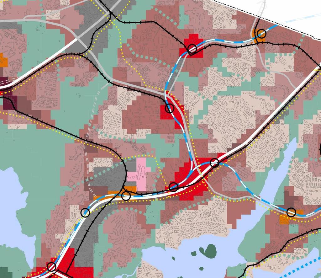 Liike- ja palvelukeskusta C1 Kantakaupunki C2 Lähikeskusta C3 Asuntovaltainen alue A1 Asuntovaltainen