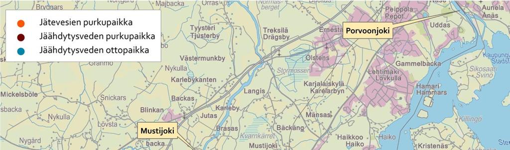 5.5 Vesistöt YMPÄRISTÖVAIKUTUSTEN ARVIOINTIOHJELMA 49 (72) Kilpilahden teollisuusalue sijaitsee Porvoon edustan rannikolla Svartbäckinselän pohjoisosassa (Kuva 5-8).