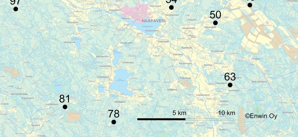 Vuosina 1988 sekä 1995 1996 kartoitettiin mäntyjen kuntoa, männynneulasten rikkipitoisuuksia ja sammalen metallipitoisuuksia yhteensä sadalta (100) näytealueelta, jotka sijaitsivat eri puolilla